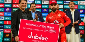 Peshawar Zalmi vs. Islamabad United – Jubilee Life – Safe Hands of the Match Award Safe Hands of the Match Award