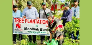 Mobilink Bank carries out nationwide plantation drive to boost safeguards against climate change nationwide plantation drive