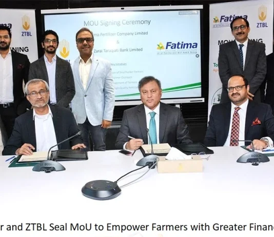 Fatima Fertilizer Company Limited and ZTBL (Zarai Taraqiati Bank Limited) Sign Industry-First MOU to Enhance Financial Access for Smallholder Farmers Fatima Fertilizer Company Limited