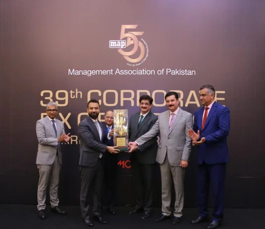 Meezan Bank wins ‘Best Company in Financial Category’ Award at the 39th MAP Awards MAP Award