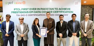 PTCL first ever in Pakistan to achieve prestigious EPI Data Center certification PTCL first