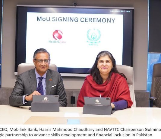 Mobilink Bank and NAVTTC Sign Strategic Partnership to Advance Skills Development, Financial Inclusion, and Women Empowerment Across Pakistan Mobilink Bank